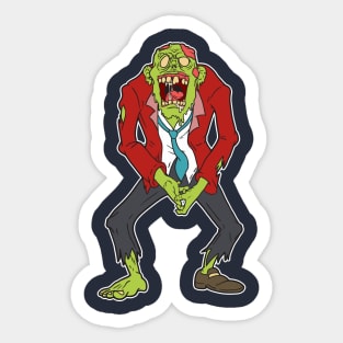 Halloween Zombie Costume Sticker